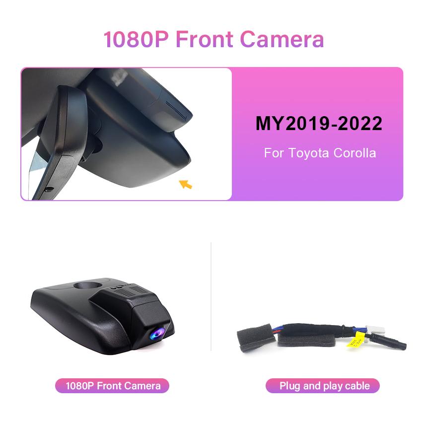 

Plug and play Dash Cam For Toyota Corolla Hybrid 2019 2020 2021 2022 2023 2024 Hatch & Hatchback & Sedan Car DVR 4K UHD DashCam No TF Card