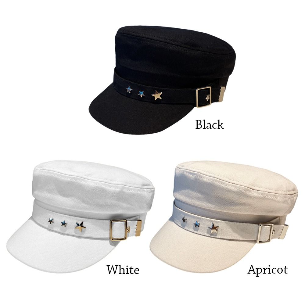 Women Cotton Navy Style Newsboy Cap Beret Hat Octagonal Cap Painter Hat