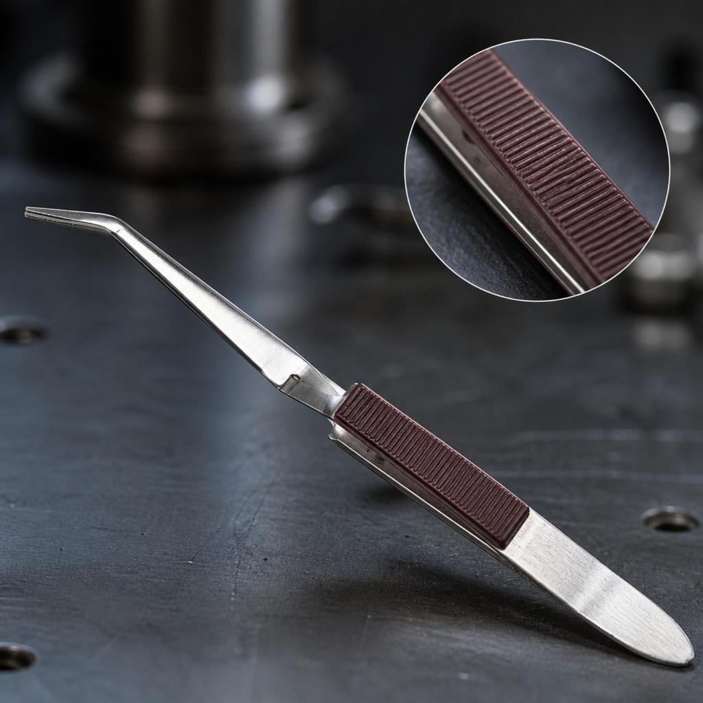 2 Pieces Rebound Clamp Tweezer Easy-Grip for Model Making