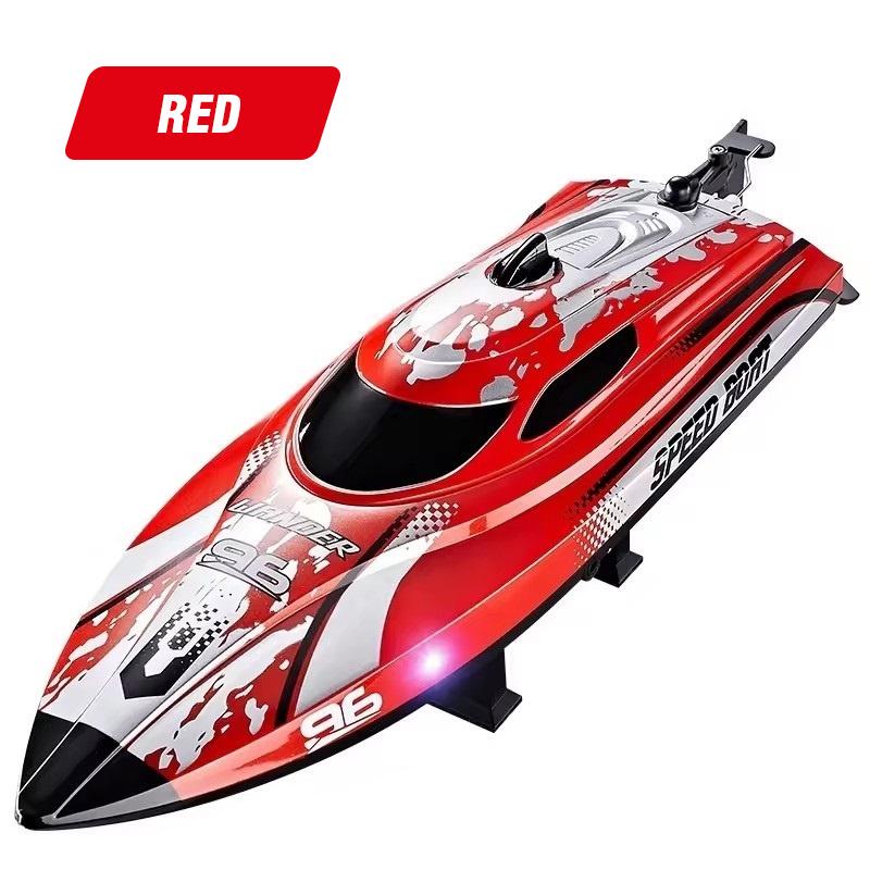 High-speed Remote Control Boat with Waterproof Illuminated 25KM/H RC Speedboat Outdoor Water Electric Toys for Children Kid Gift
