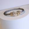 Boucle de Chaussure à Fer à Cheval Incrustée de Diamants en Or 18 carats Cordon Violet Bracelet Polyvalent