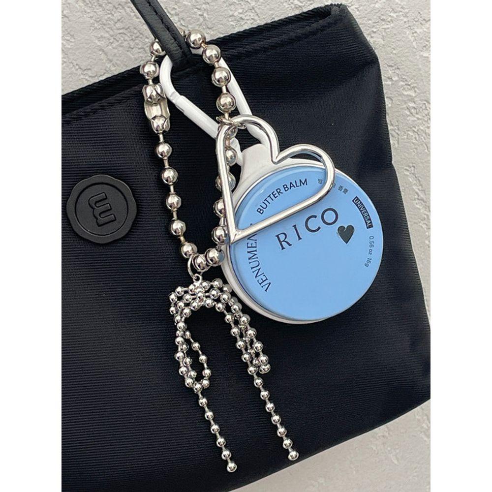 OUI SAY YES! Metal Pendant & Ball Chain Keyring