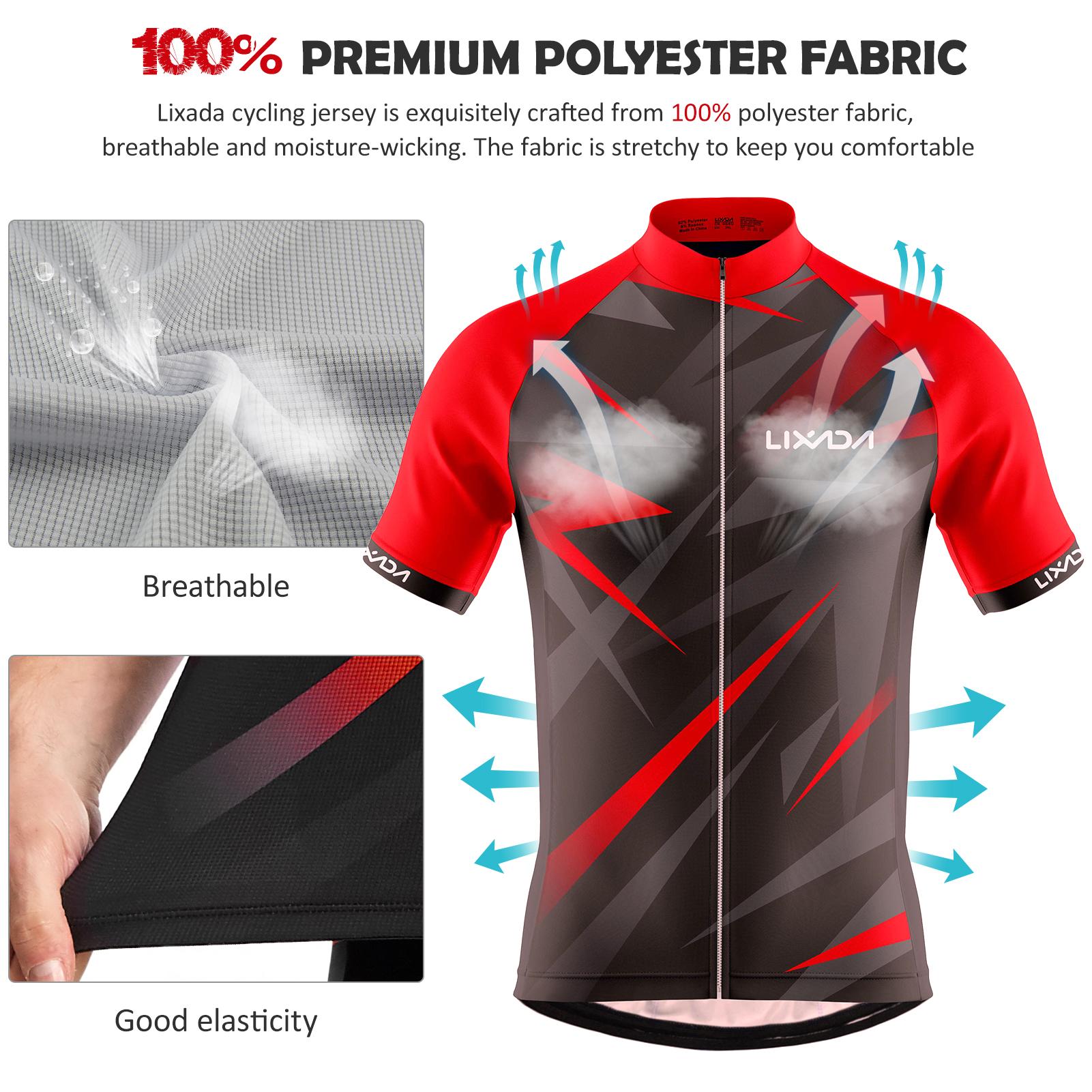 Kaisai Men's Green Lixada Cycle Jersey Breathable Short Sleeve Bike Shirt And Padded Shorts Mtb Bicycle Clothing Suit