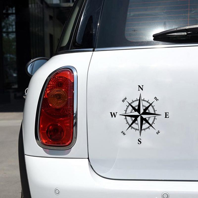 Three Ratels Car Sticker NSWE Compass Funny Car Decal Reflective 3D Stickers On Car Warning Sign Vinyl Car Styling Accessories