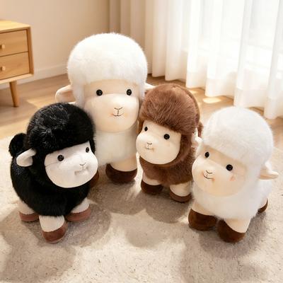 25/35Cm Cute Laura Lamb Plush Doll Black White Brown Sheep Plush Doll Ranch Lamb Doll Soft Stuffed Animal Ranch Souvenirs