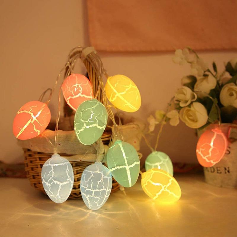 Battery Powered 3M 20LEDs Christmas Garland Fairy Lights Outdoor Crack Egg String Lights for Party Wedding Garden Easter Decor