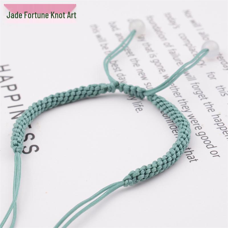 Handmade Braided Beaded Bracelet with Safety Buckle and Luck Charm Accessories