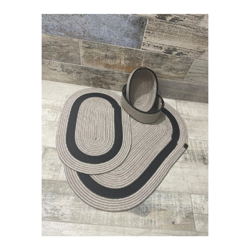 Iuta, răchită, set covoraș de baie, set coș de baie, set covoraș