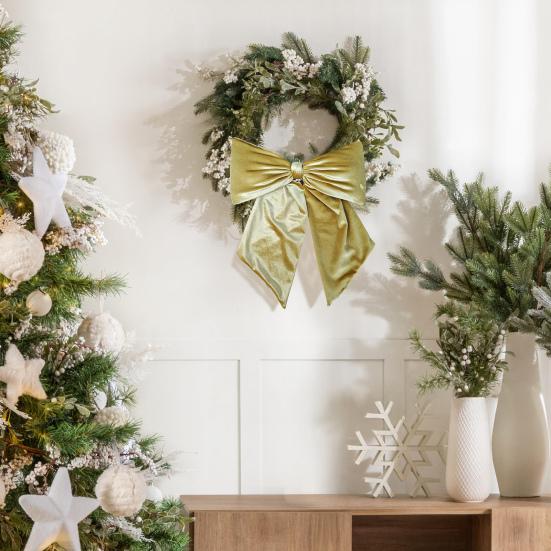 Velvet Bow Christmas Tree Decor Wedding Door Window Decoration Festive Home Accent for Holiday Celebrations