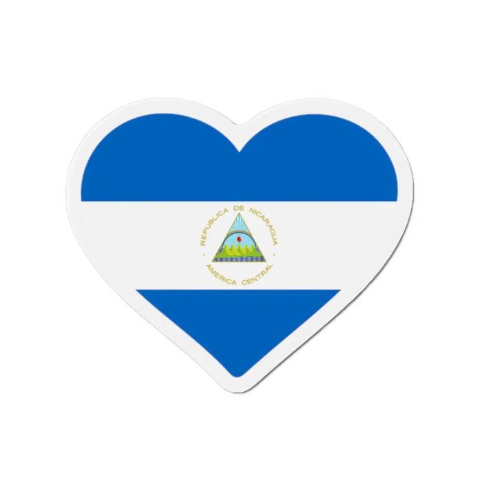 Aimant Coeur Drapeau Nicaragua - Multicolore - 9 Cm - 50 Pièces - Résine Synthétique - Mixte