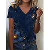 Casual Loose V-neck Top Women's Versatile Short-sleeved Fashion Breathable T-Shirts Women’s