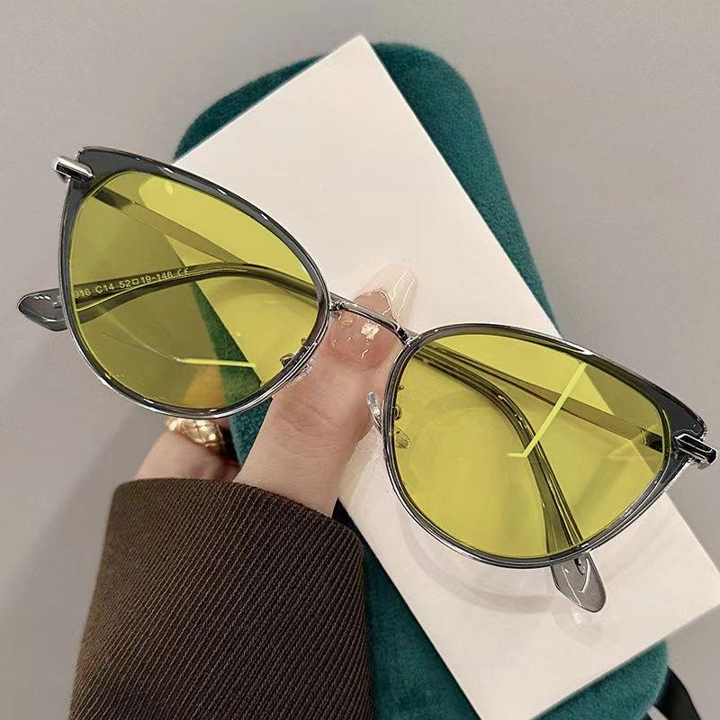 

New Fashion Cat Eye Near Sight Eyewear Outdoor Night Vision Myopia Glasses Finished Prescription Eyewear Unisex Diopter -4.0