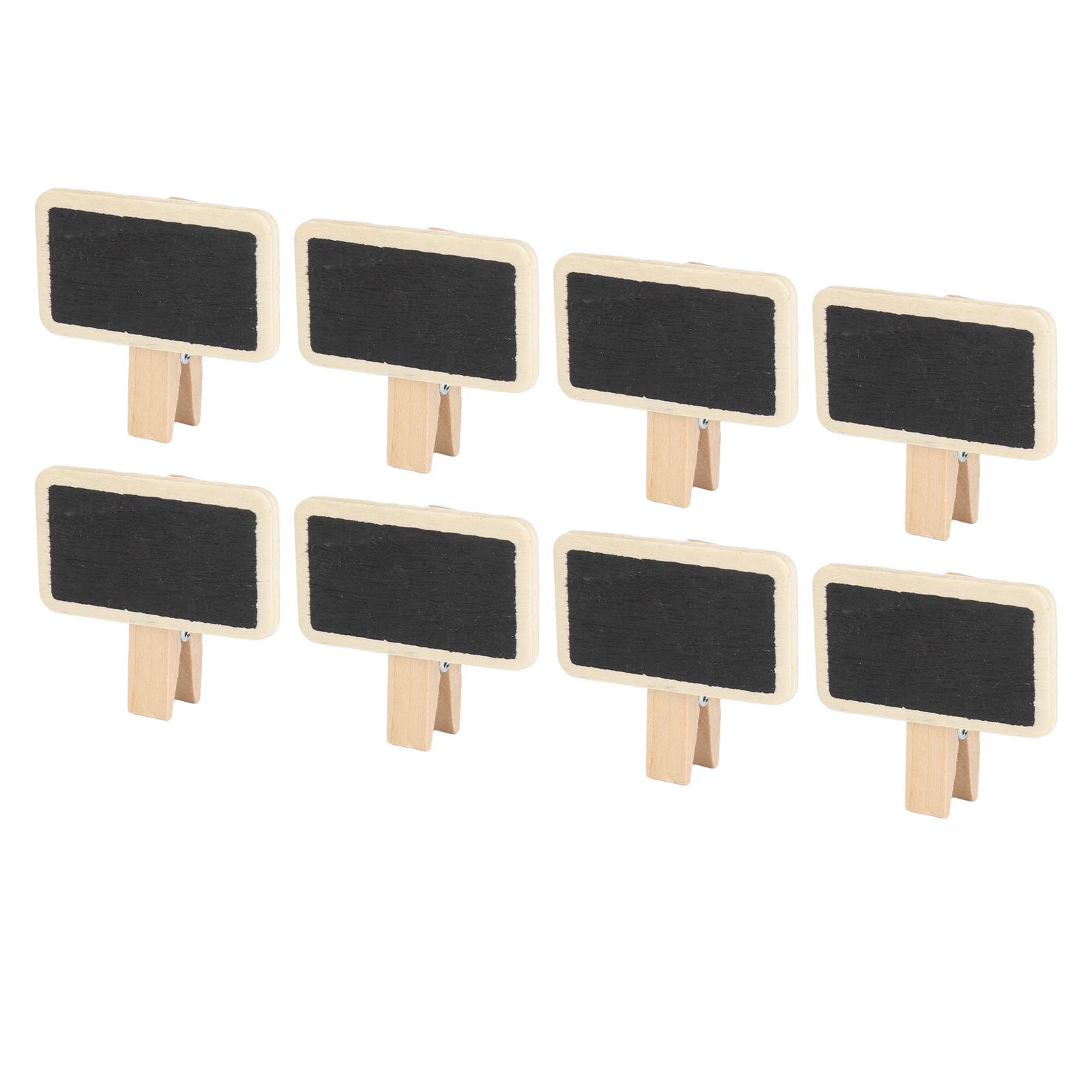 

50 шт. Миниатюрные меловые доски с зажимом Многоразовые украшения для мероприятий Деревянная миниатюрная классная доска