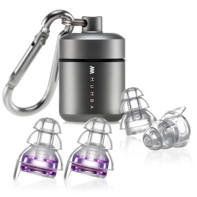 MUMBA High-Fidelity Concert Earplugs for Musicians, 24dB Filter Technology, Storage Box Included, Set of 2
