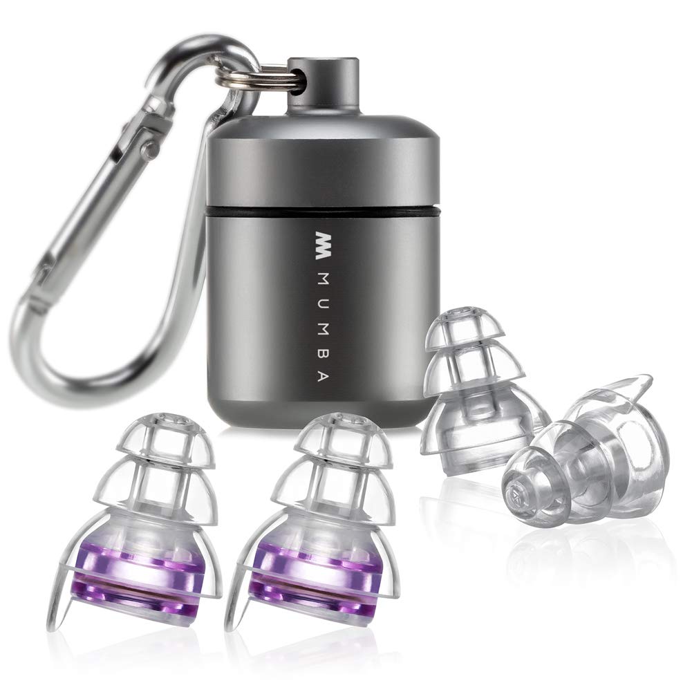 

MUMBA High-Fidelity Concert Earplugs for Musicians, 24dB Filter Technology, Storage Box Included, Set of 2