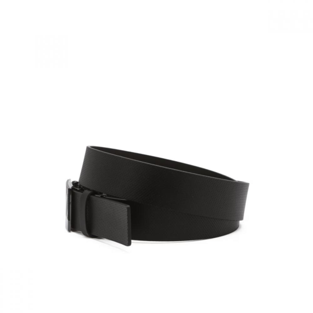 Daks Black Embossed Logo Leather Belt Dbbe5f175bk