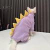 Dinosaur Cat Clothes Winter Sphynx Cat Pajamas Costume Soft Fleece Warm Cat Jacket for Indoor Hairless Cats