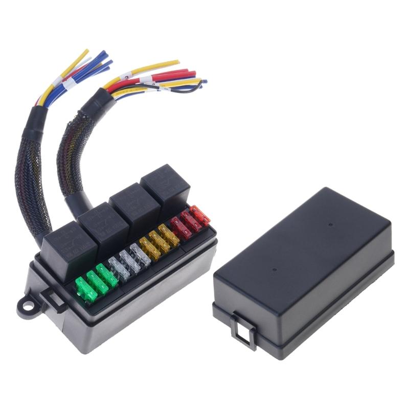 

Multipurpose Efficient 12 Way Pre Wired Relays and Fuses Holder for Car Modifications Trailer Power Solution Outdoor Use 1