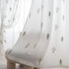 Sheer Embroidered Curtains Voile Window Scrim Light Filtering Not Transparent for Living Room Balcony Decor