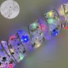 Christmas Ribbon Fairy Lights Home Decor 2025 DIY Bow String Lights Tree Ornaments Christmas Decorations New Year 2026