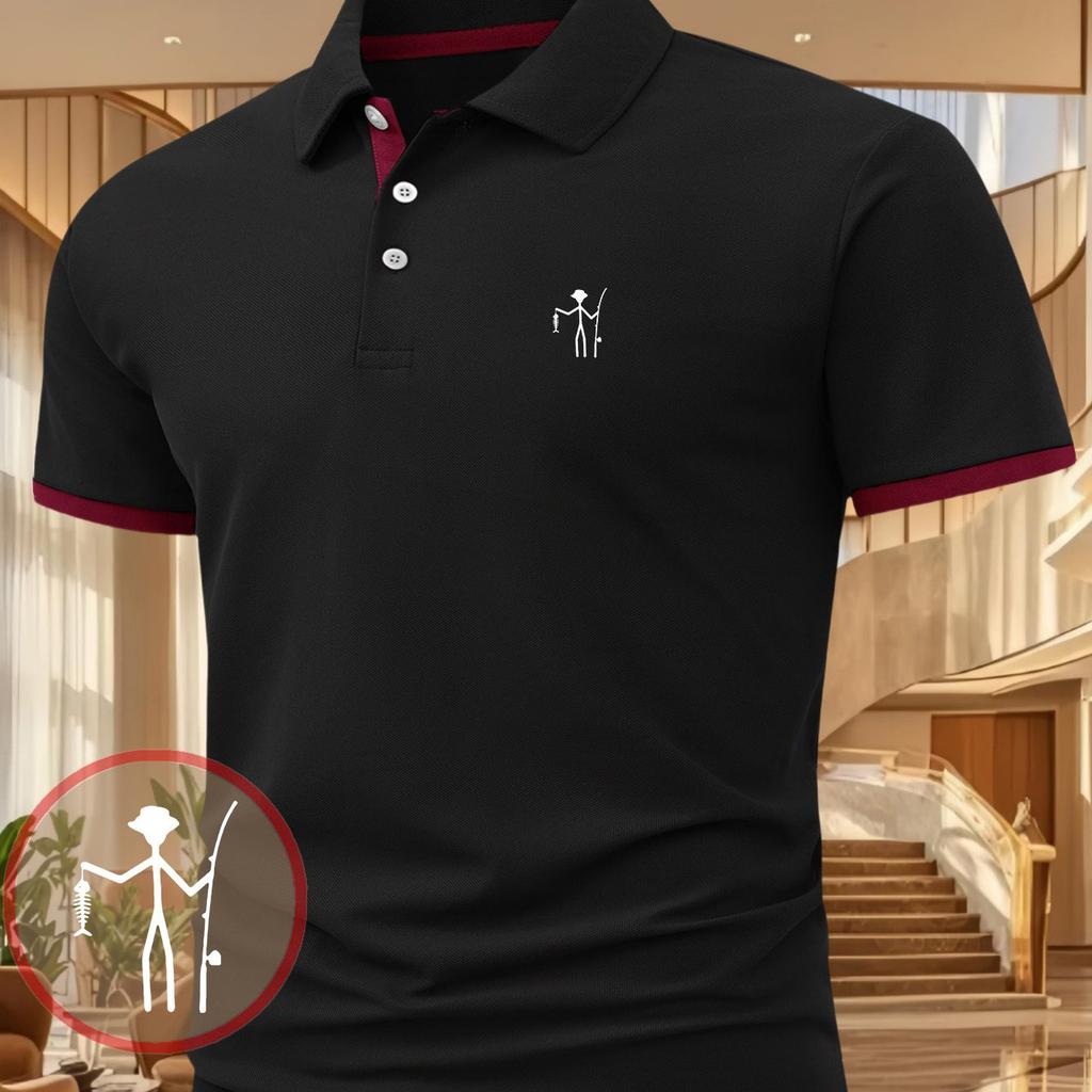 Men's Sport Performance Polo Shirt Fast Drying Short Sleeve Golf Tennis Top for Active Lifestyle