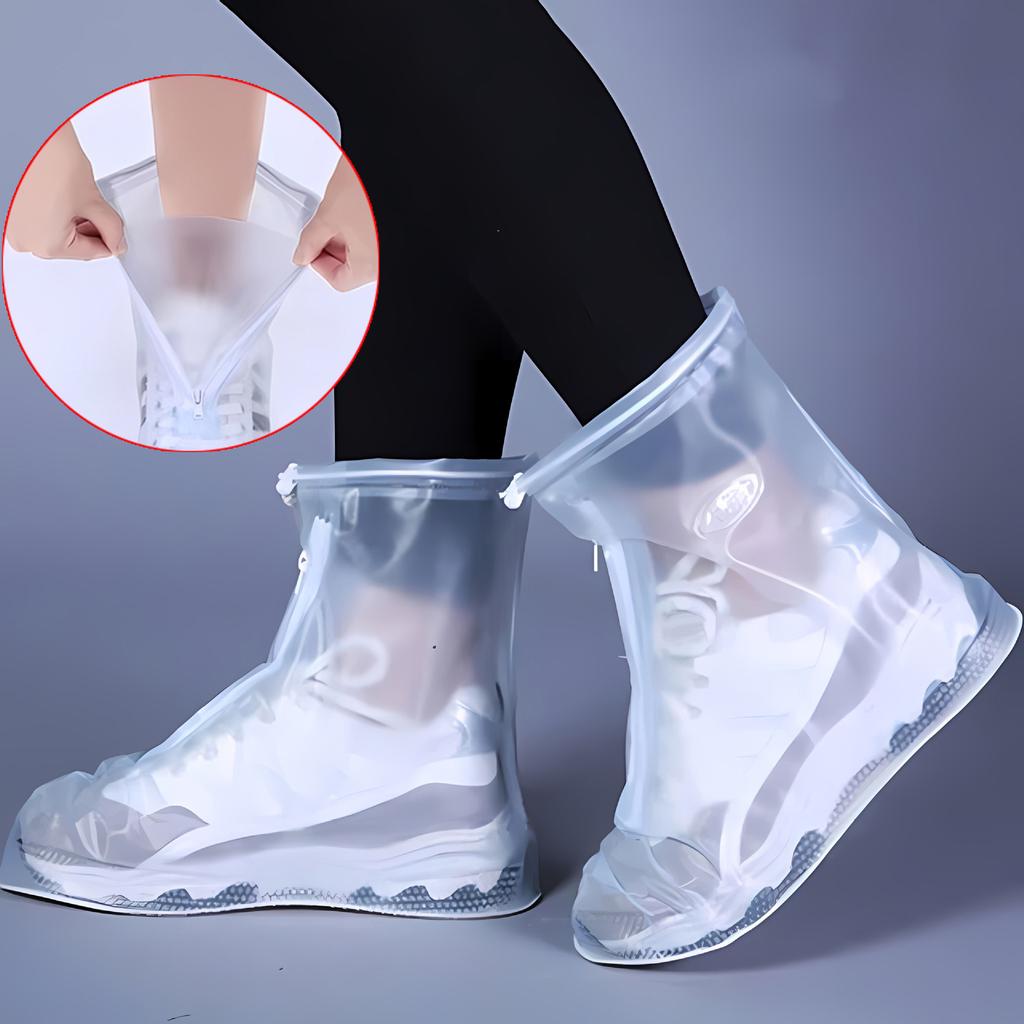 Vanntette, sklisikre, tykke regnskotrekk for menn og kvinner med glidelås - PVC, slitesterk.