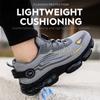 Rotary Button Safety Shoes Men Steel Toe Sneakers Puncture Proof Work Safety Boots Air Cushion Sport Work Shoes Anti-smash Boots