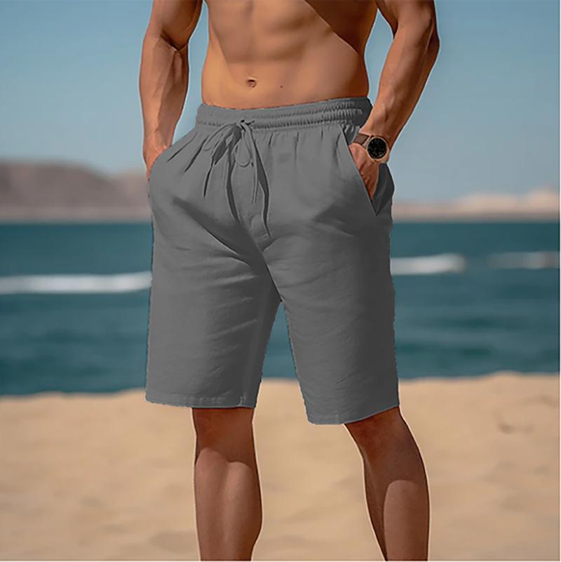 Roser Heren Broeken Heren Zwembroeken Veelzijdige Heren Zomer Strandshorts met Zakken Trekkoord Elastische Taille Effen voor Dagelijks voor Casual 2XL