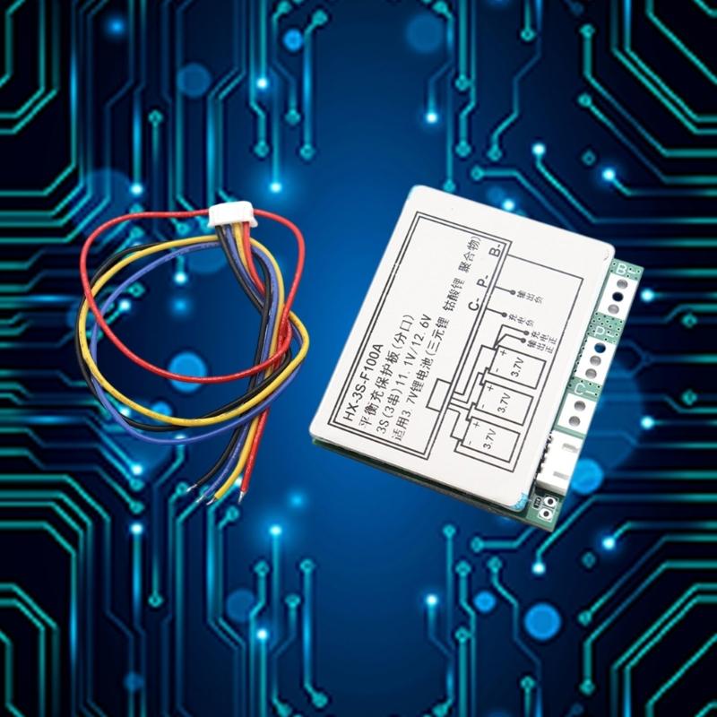 High Current 100A 12.6V Liions BMSs PCBs Board Equilibriums Balancing Temperature Monitoring For Power Tool Solar Systems