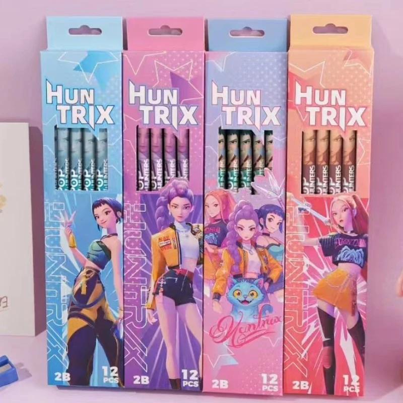 

KPop Demon Hunters Rumi Mira Zoey Anime-style Pencils Anime Merch Adorable Cartoon Writing Stationery Collection designed for Elementary Students -A832