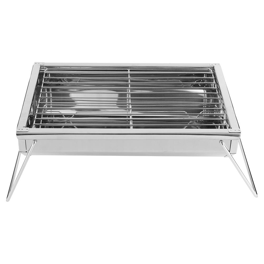 Barbecue Charcoal Grill Stainless Steel Folding Portable BBQ Tool Kits for Outdoor Camping Hiking Pi