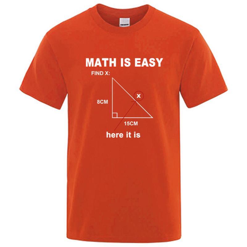 Mens High Quality Tshirt 100 Cotton Casual Funny Math Print Cool Loose Oneck T Shirt for Men Short Sleeve Tshirt Male Tops