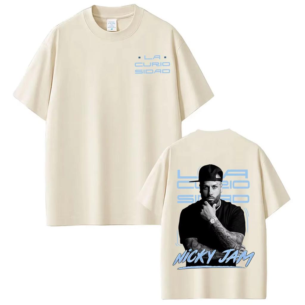 Nicky Jam Bohemio Album Tour 2026 Print Tshirt Unisex Unisex Fashion Vintage Tshirt Summer Loose Casual Cotton Hiphop Tshirts