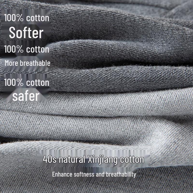 Hengyuanxiang Men's 100% Cotton Thin Thermal Underwear