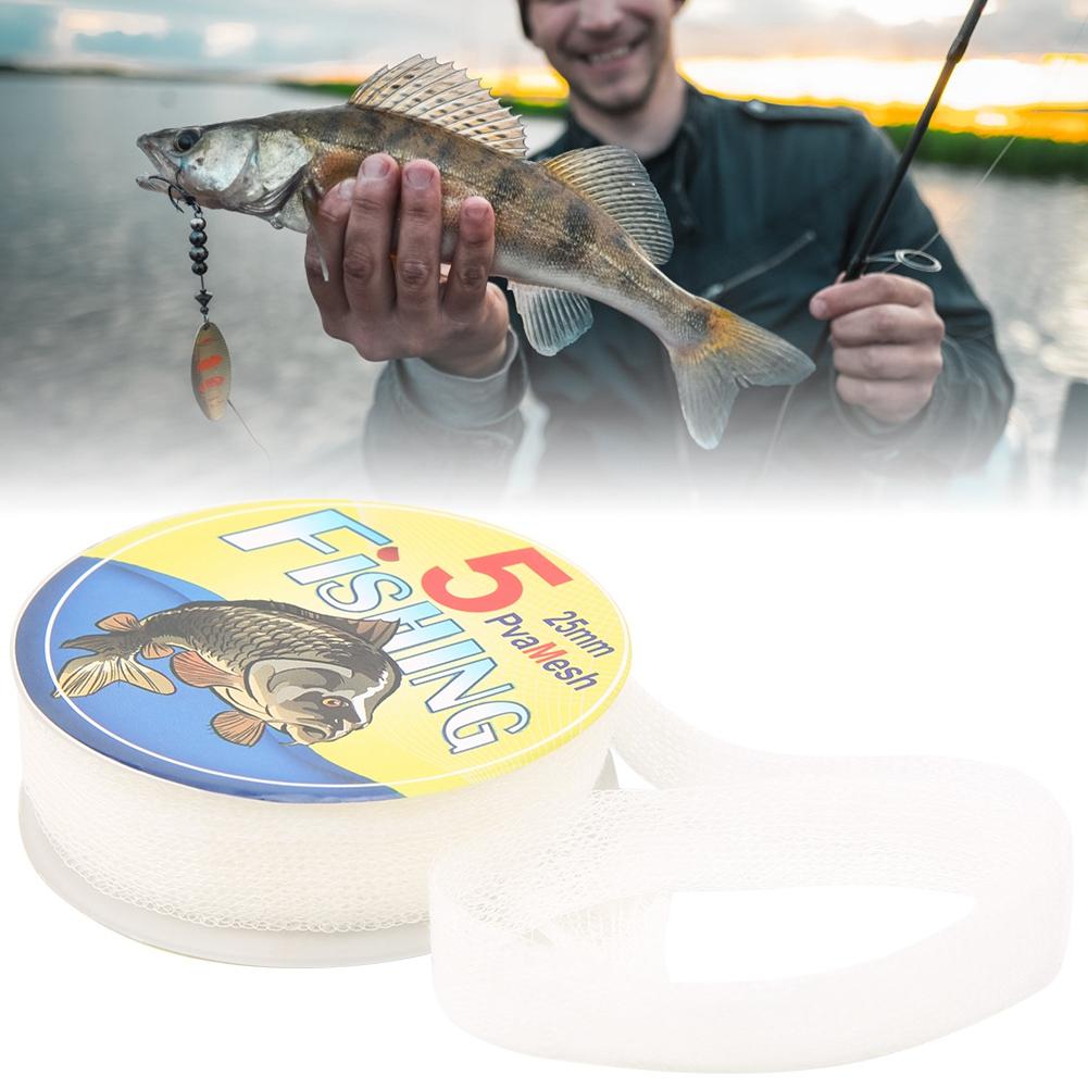 5M PVA Angelwerkzeug Nestschläger Wasserlösliches Netz Angeln Last Köder Zubehör (25 mm)