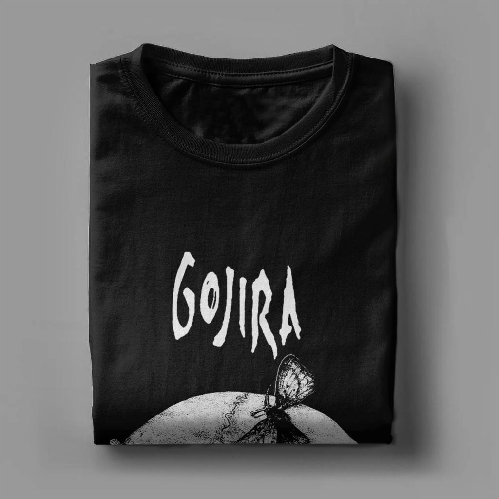 Gojiraed T Shirts for Men Cotton Vintage T-Shirts Round Collar  Tees Short Sleeve Clothes Plus Size