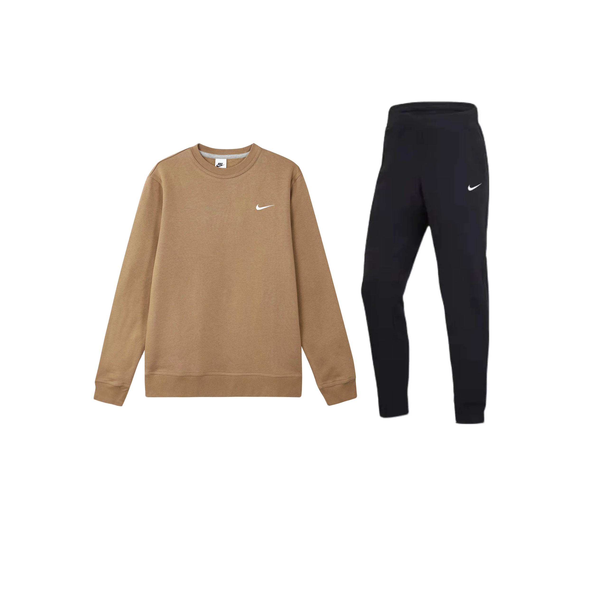 

Nike Комплект флисового свитшота с вышивкой логотипа и спортивных брюк с манжетами средней посадки для мужчин 916609-258+716831-010 S