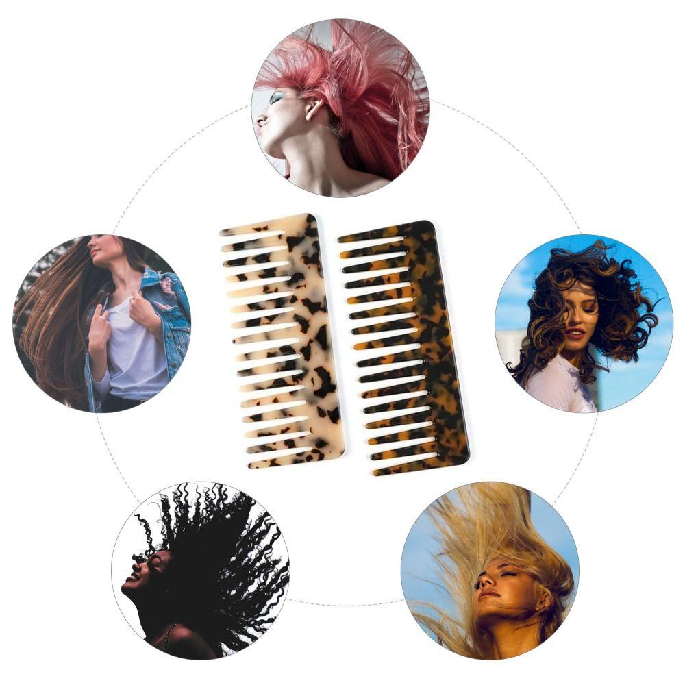 Anti-static Acetate Hair Combs Portable Hair Brush Wide Teeth Hair Comb  Hairdress Salon