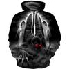 Vikings Skull Pánské mikiny s kapucí Unisex mikiny s kapucí 3D tištěný Vintage svetr Tepláky Hip Hop Podzimní Móda Neformální Mikina s kapucí