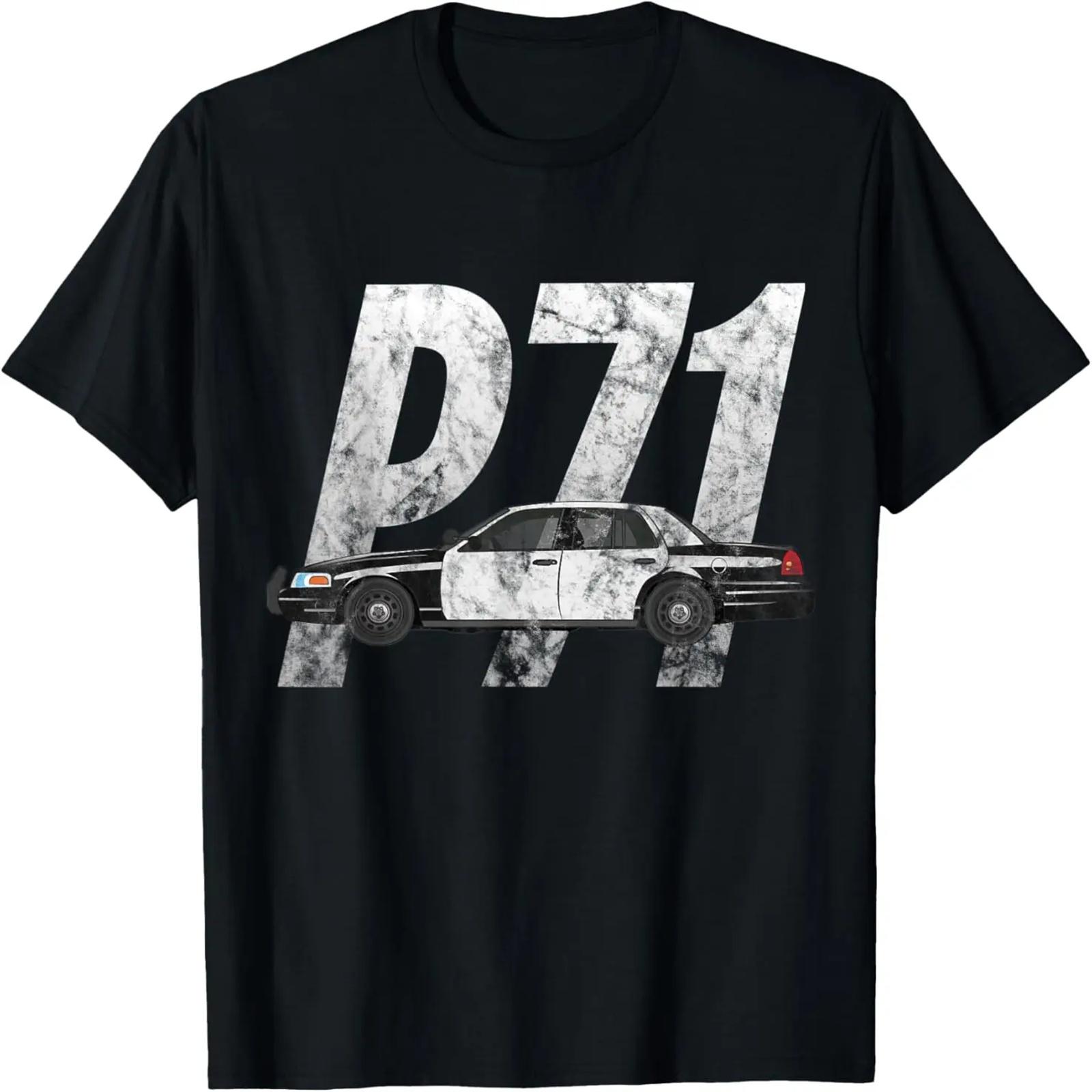 

Cop Car P71 Crown Vic T Shirt Vintage Style XXXXXL чёрный
