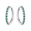 Exquisite Colorful Zircon Hoop Earrings for Women Copper Silver Plated Earrings Jewelry for Wedding Engagement Party