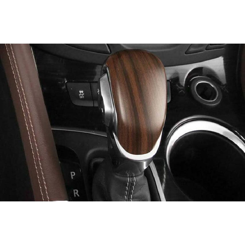 For Buick Envision 2016-20 Peach Wood Grain Center Console Gear Shift Knob Trim
