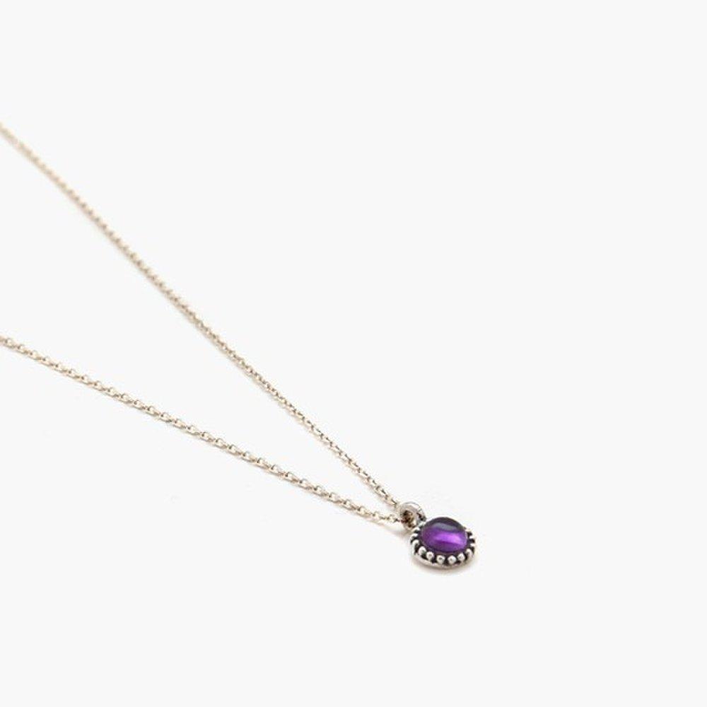 J.Lauren 02N0709 February Birthstone Amethyst Pendant Silver Necklace