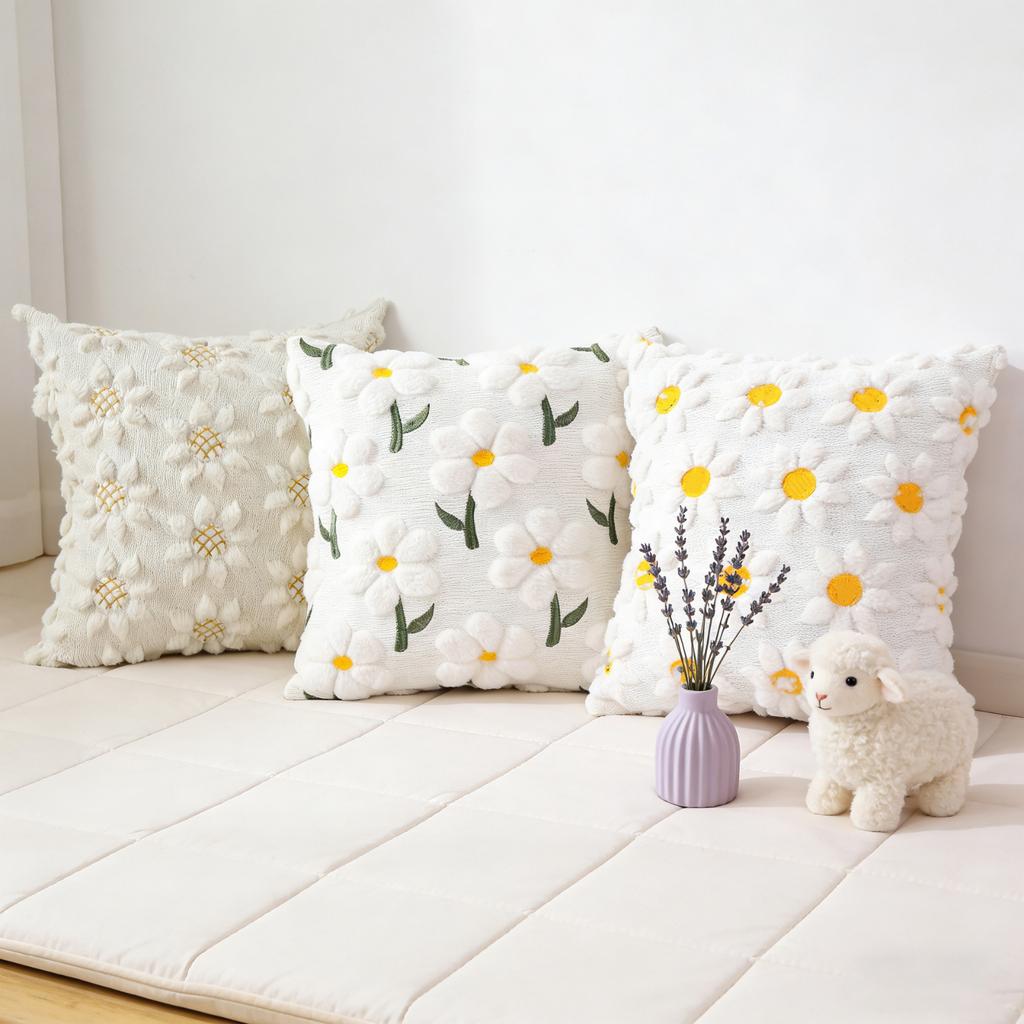 Decorative Throw Pillow Covers Home Sofa Cushion Cases Soft Durable Fabric Square Pillowcase for Living Room Bedroom Couch