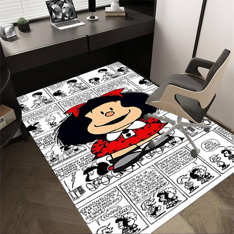 

1PC Mafalda Comics Extra Large Non Slip Floor carpet, Office, family, bedroom Large Area Rug Indoor Rugs, Vibrant Colors 60cm by 90cm