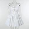 Goth Sexy Fasciatura Senza Maniche Copri Corpo Abiti da Festa Bodycon Y2K Vintage Abito Scoperto Streetwear
