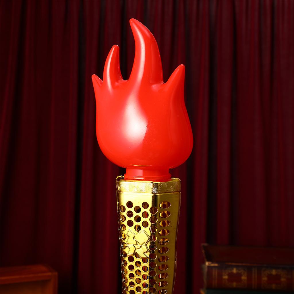 Fun Torch Toy Simulation Plastic Torches Prop Glowing Flame Rod Torches For School Medieval Luau Themed Party Sports Competition