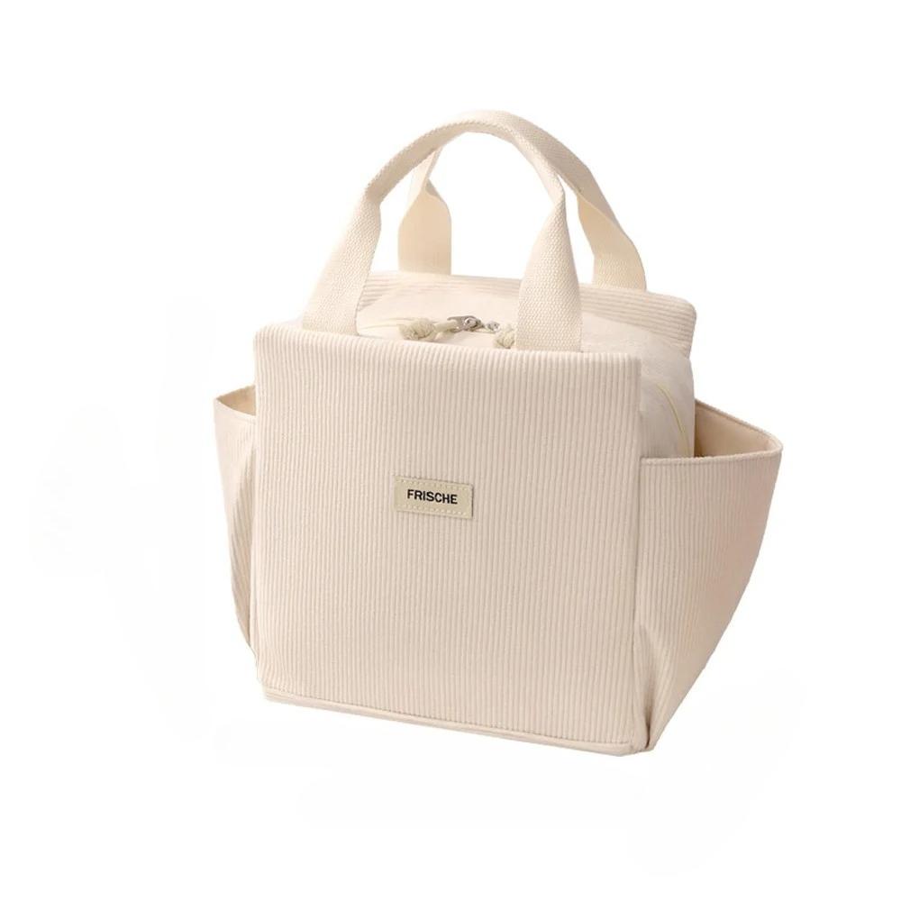 Printed Handheld Lunch Bag Insulated Lunch Box Portable Picnic Bag Outdoor Insulation Bag Reusable Leak-proof Large Refrigerated Bags