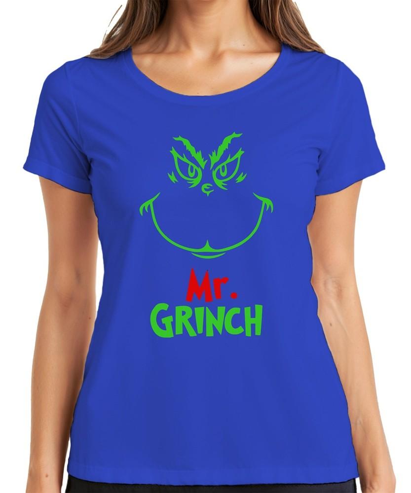 Mr Grinch Christmas Funny Xmas Gift Grinchfan Retro Ladies Tshirt