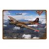 Vintage Airplane Metal Signs Fighter Jet Plane Posters Retro Aircraft Plate Metal Plaque Painting Living Room Home Wall Decor